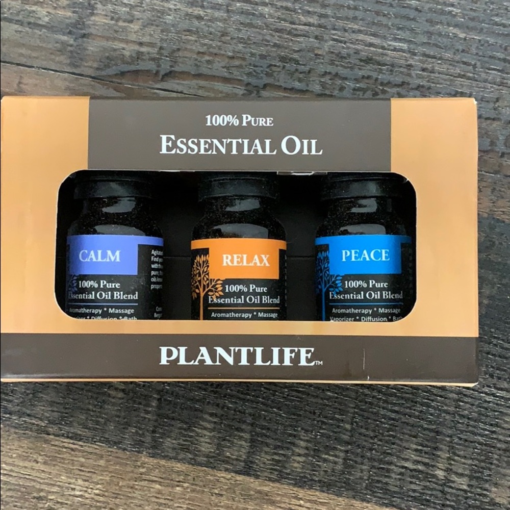 NWT Plantlife 3 Pack of Essential Oils- Stress Pack
